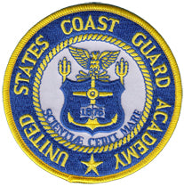 United States Coast Guard Academy Blue Waist Orange And Blue Stripes Black  Girls Leggings