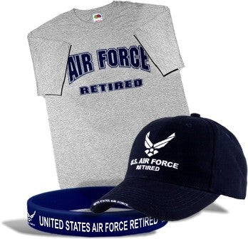 COMBO-AIR FORCE RET-ASH T-CAP-WRSTBN