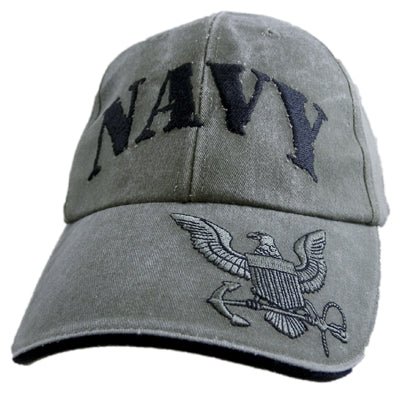 CAP-NAVY-RUBBER STAMP LOGO OD-5