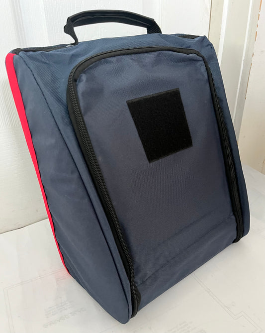 The Velcro Coverbag Navy with Red Stripe