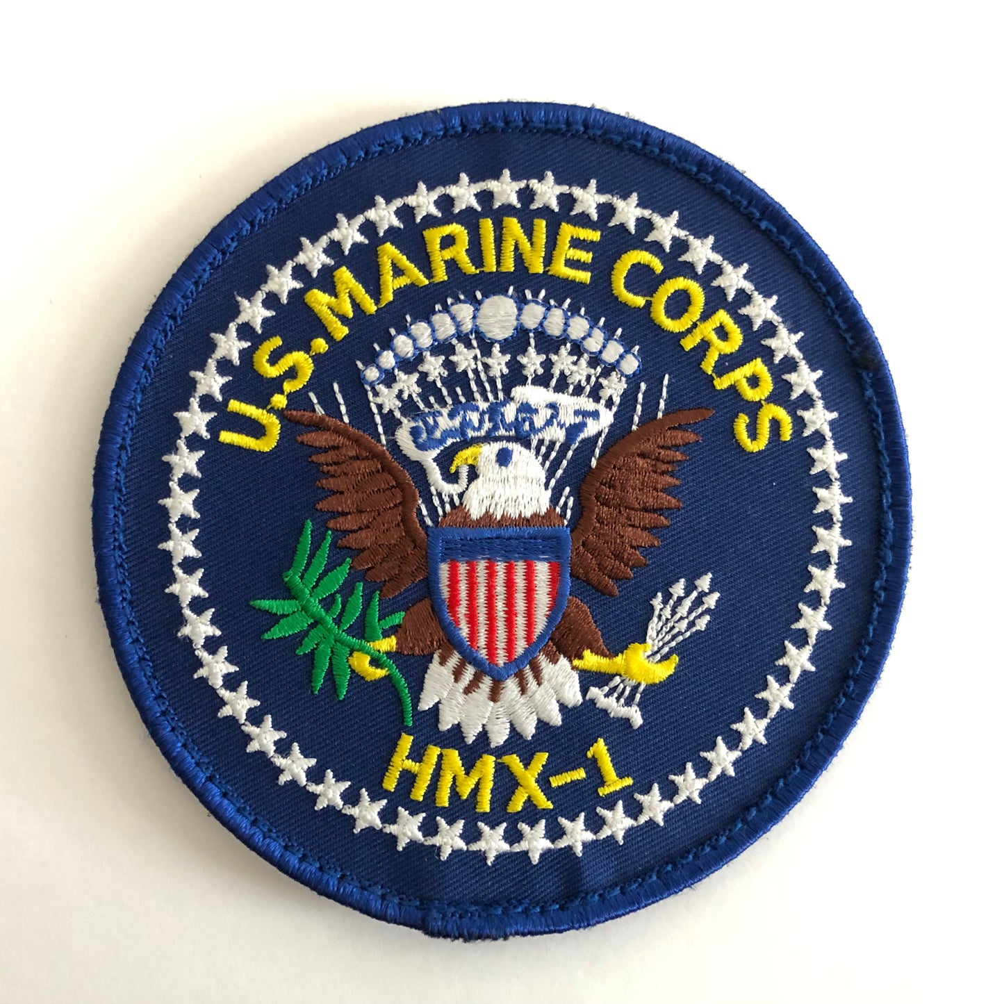 HMX-1 US Marine Corps Blue Embroidered Patch