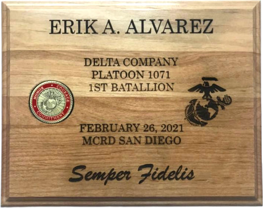 MCRD Graduation Plaque